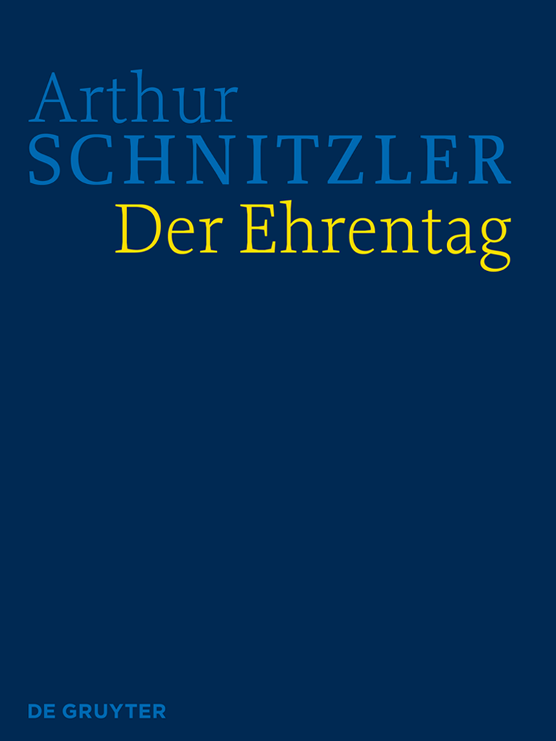 Cover der HKA Arthur Schnitzler: Der Ehrentag